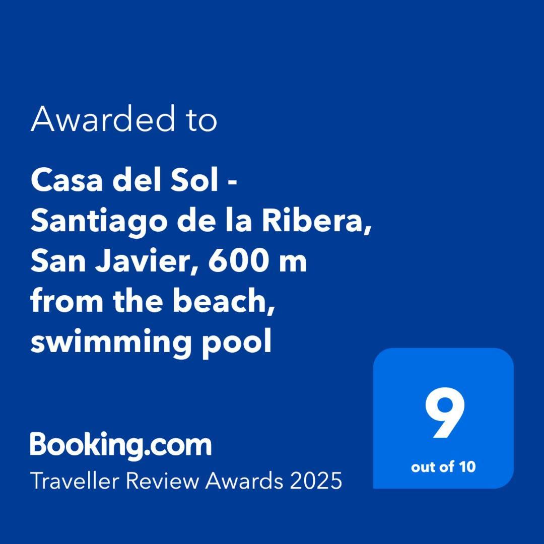 Casa Del Sol - Santiago De La Ribera, San Javier, 600 M From The Beach, Swimming Pool Exterior foto